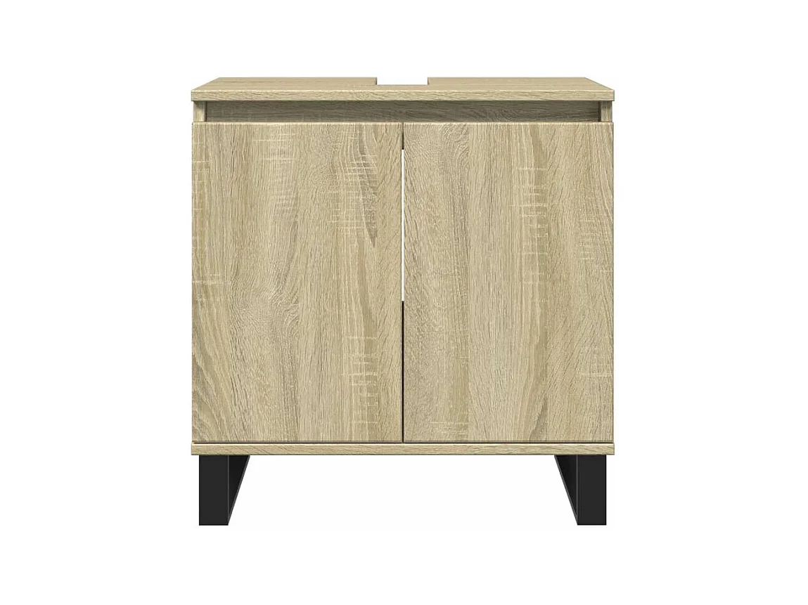 Ensemble de meubles de salle de bain 3 pcs chêne sonoma