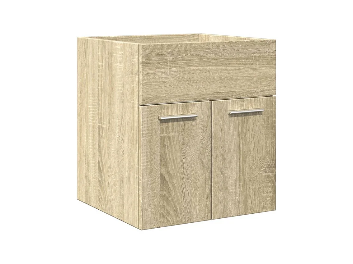 Ensemble de meubles de salle de bain 3 pcs chêne sonoma