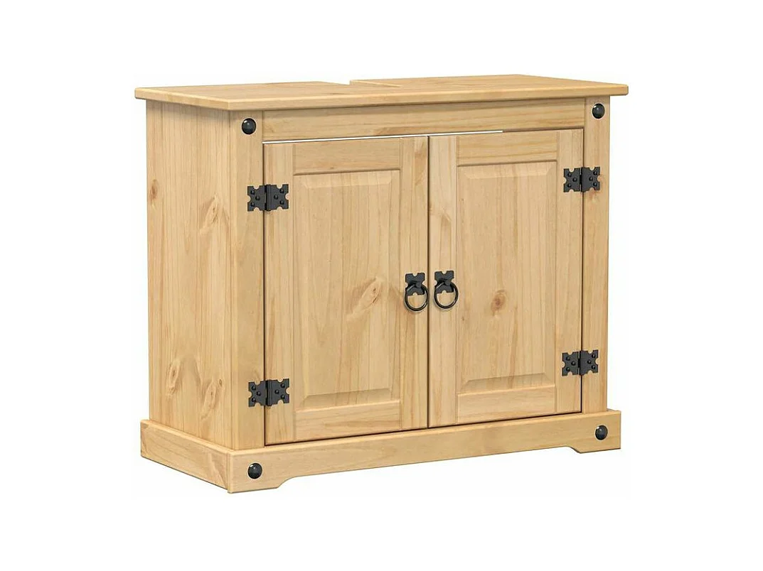 Ensemble de meubles salle de bain 2 pcs Corona bois pin massif