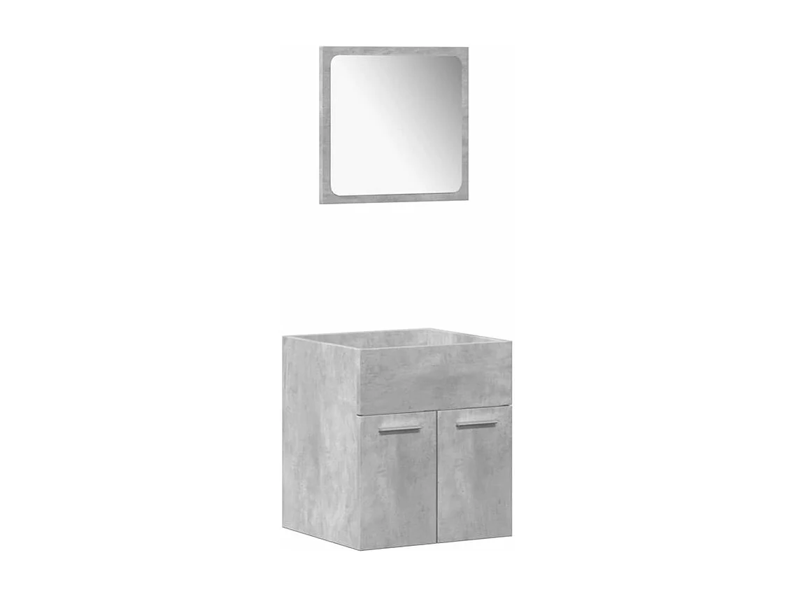 Ensemble de meubles de salle de bain 5 pcs gris béton