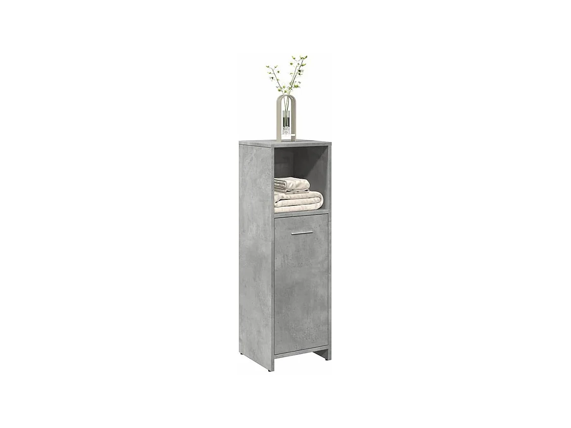Armoire de salle de bain Gris béton 30x30x95