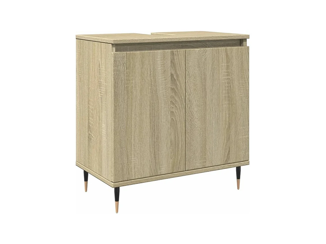 Ensemble de meubles de salle de bain 3 pcs chêne sonoma