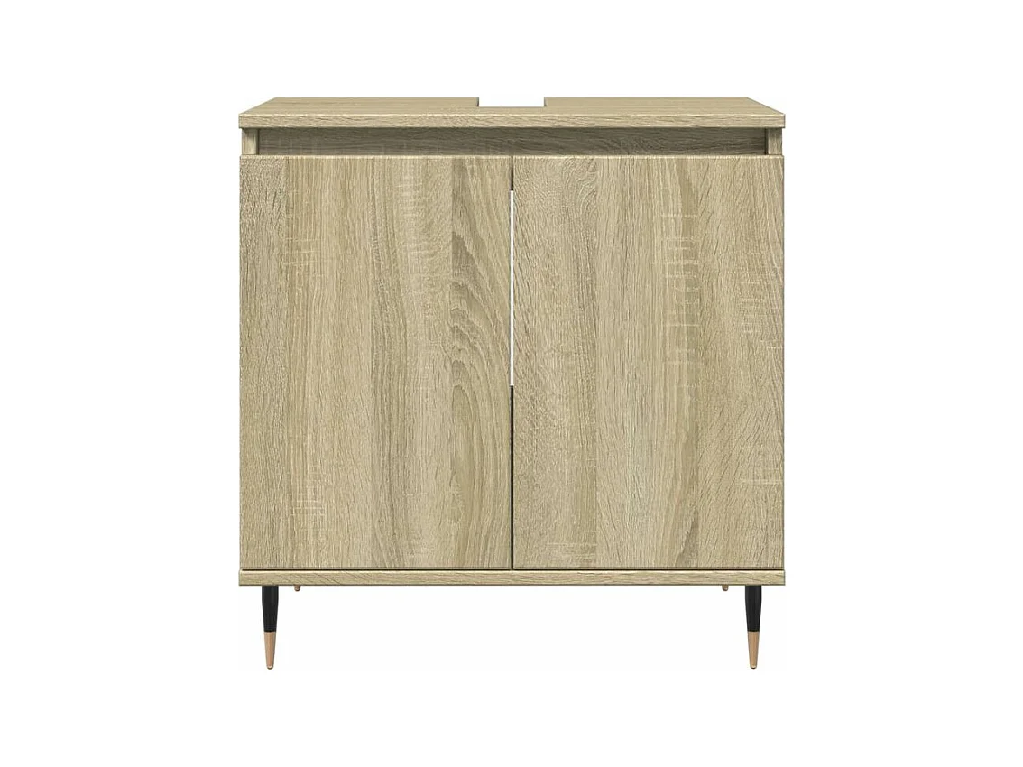 Ensemble de meubles de salle de bain 3 pcs chêne sonoma