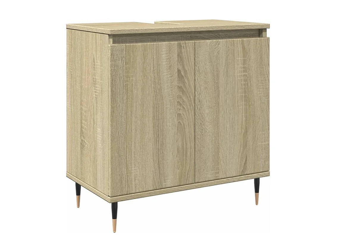 Ensemble de meubles de salle de bain 3 pcs chêne sonoma