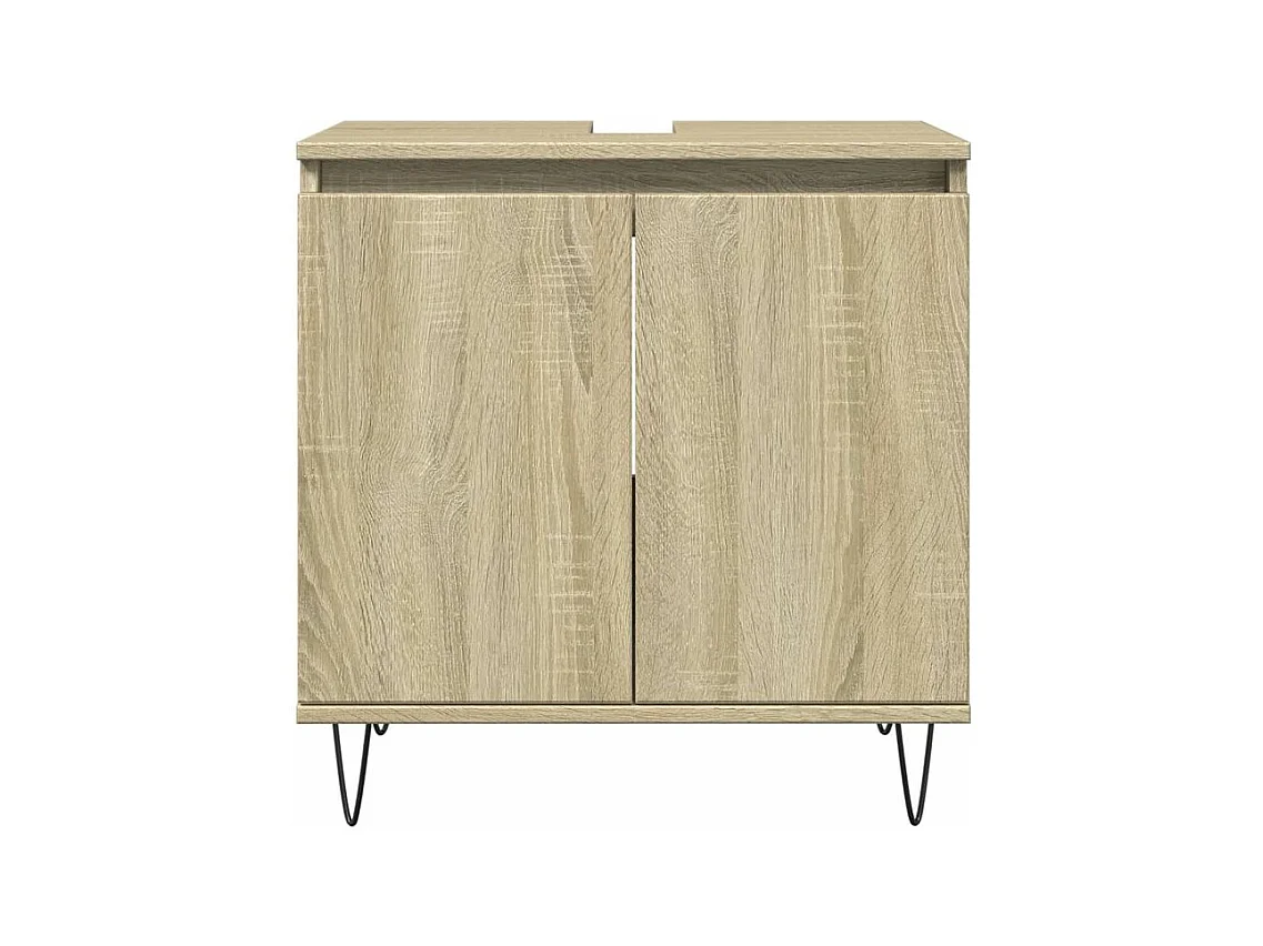 Ensemble de meubles de salle de bain 3 pcs chêne sonoma