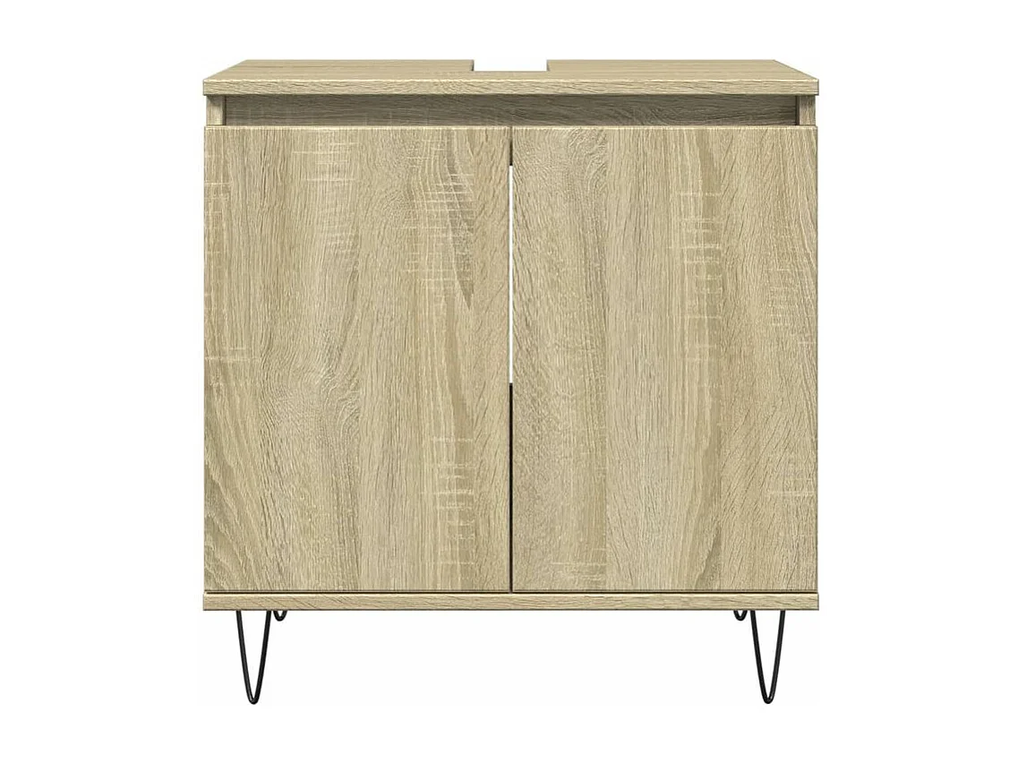 Ensemble de meubles de salle de bain 3 pcs chêne sonoma