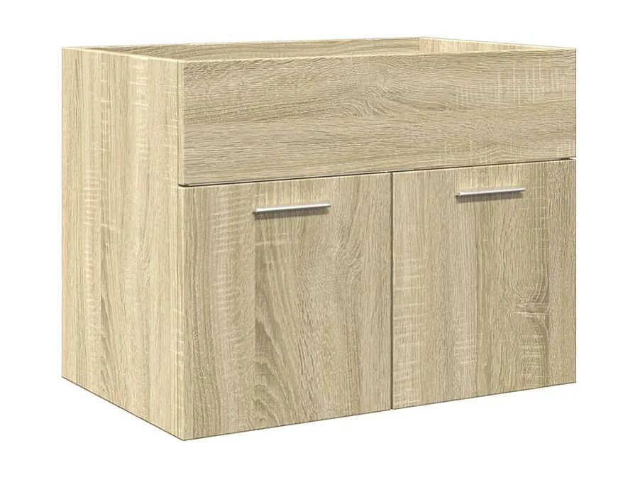 Ensemble de meubles de salle de bain 4 pcs chêne sonoma