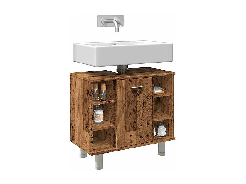 Armoire de salle de bain vieux bois 60x32x53,5