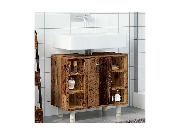 Armoire de salle de bain vieux bois 60x32x53,5