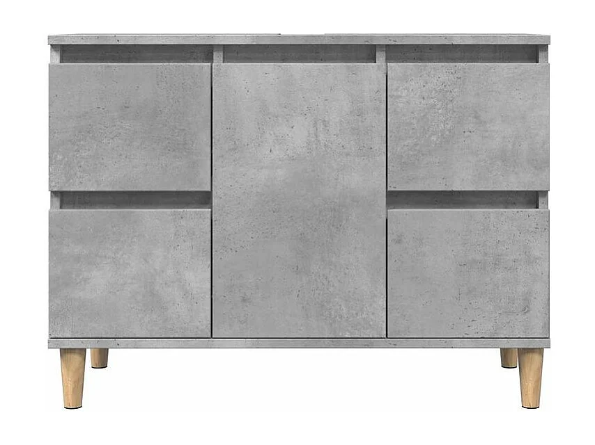 Ensemble de meubles de salle de bain 3 pcs gris béton