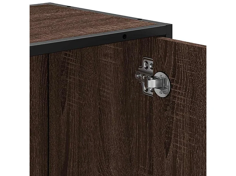 Armoire de lavabo de salle de bain chêne marron 65x33x60