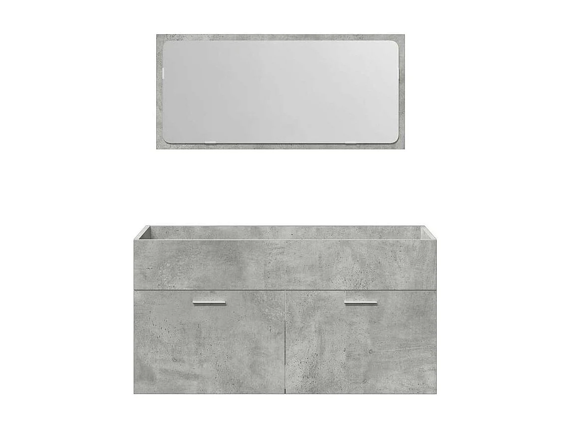 Ensemble de meubles de salle de bain 3 pcs gris béton