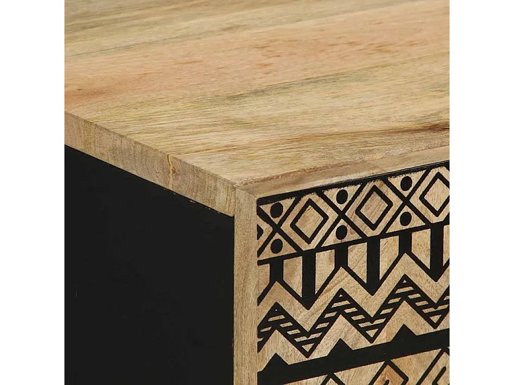 Ensemble de meubles de salle de bain 3 pcs bois manguier massif