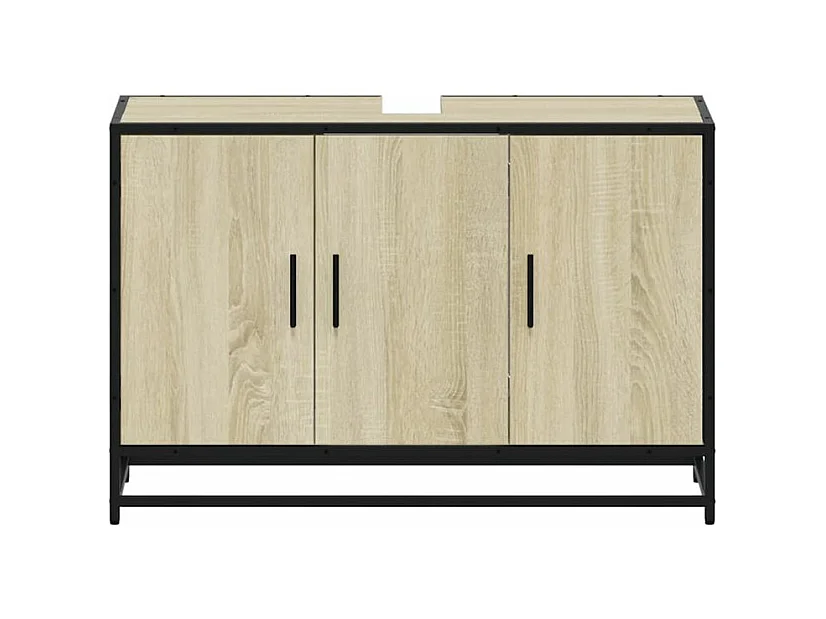 Armoire de lavabo de salle de bain chêne sonoma 90x33x60