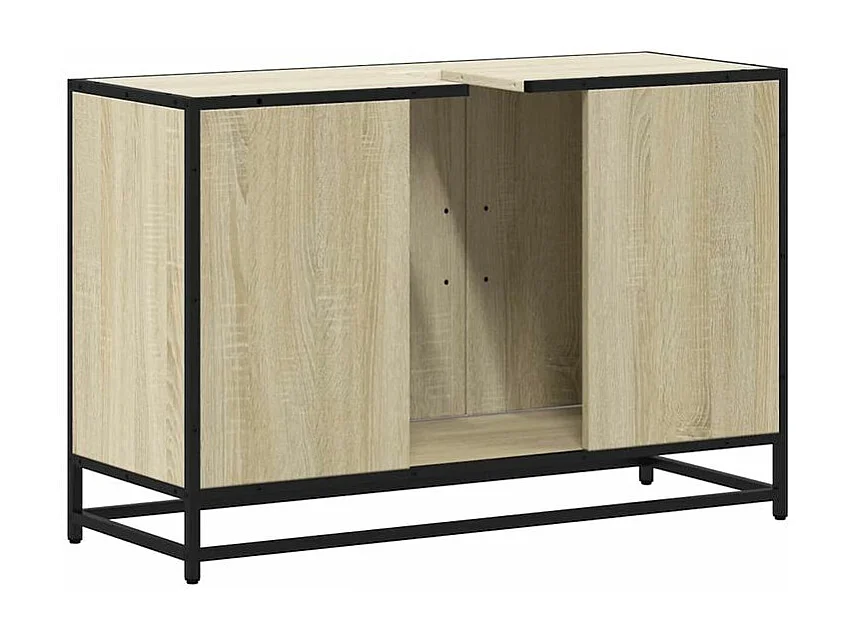 Armoire de lavabo de salle de bain chêne sonoma 90x33x60