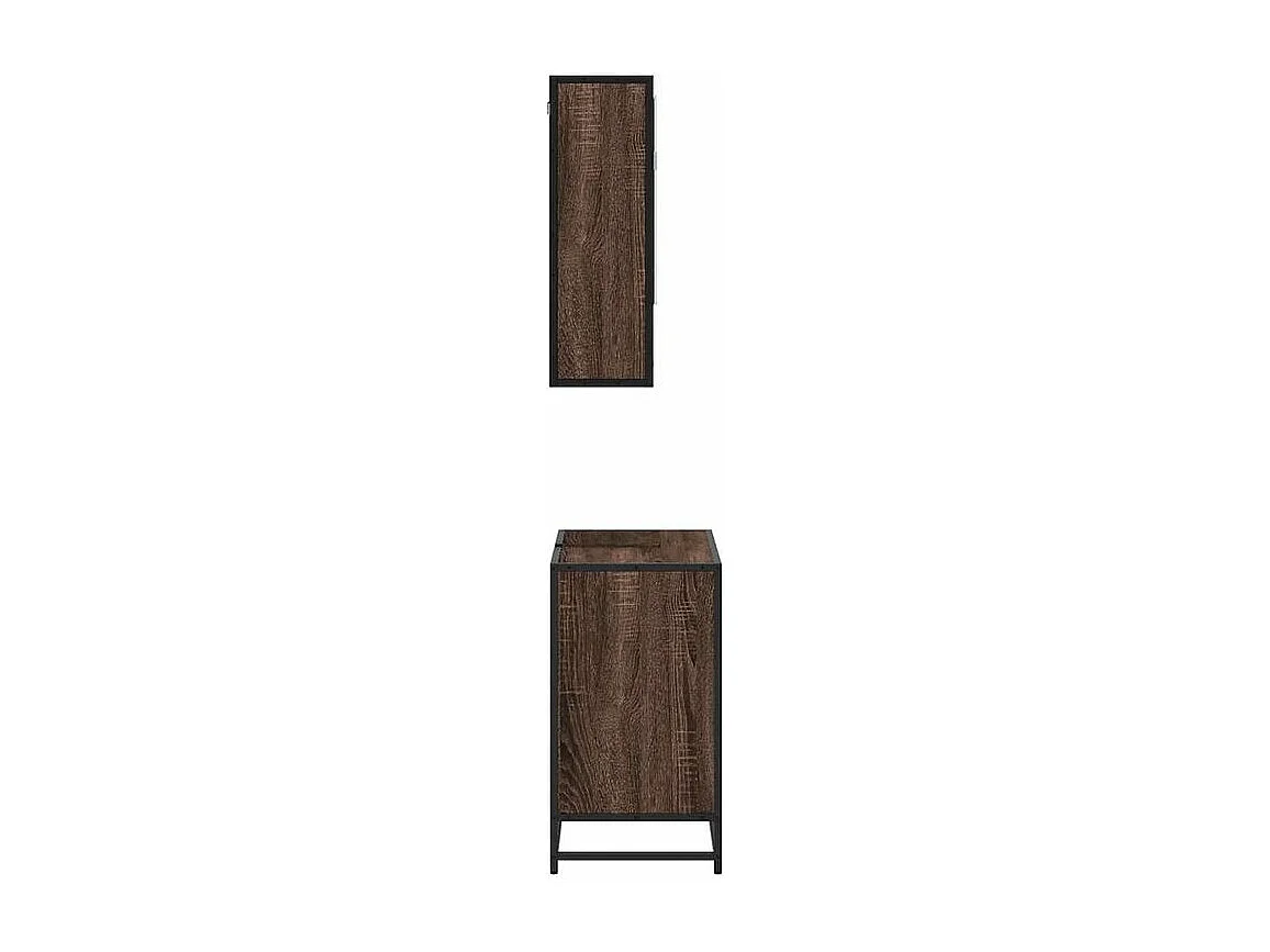 Ensemble de meubles de salle de bain 2 pcs Chêne marron