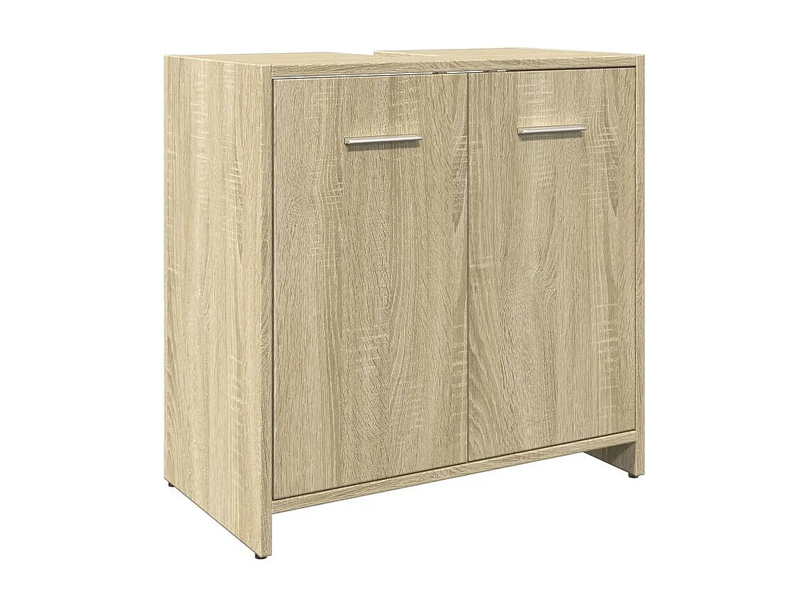 Ensemble de meubles de salle de bain 3 pcs chêne sonoma