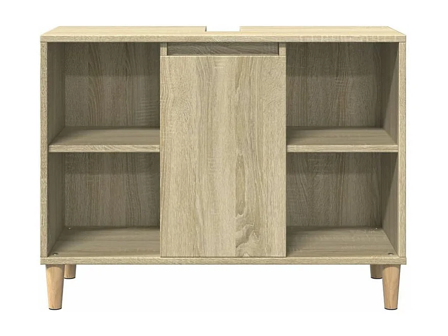 Ensemble de meubles de salle de bain 3 pcs chêne sonoma