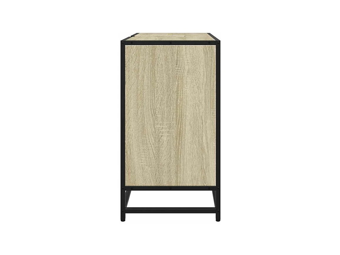 Armoire lavabo de salle de bain chêne sonoma bois d'ingénierie