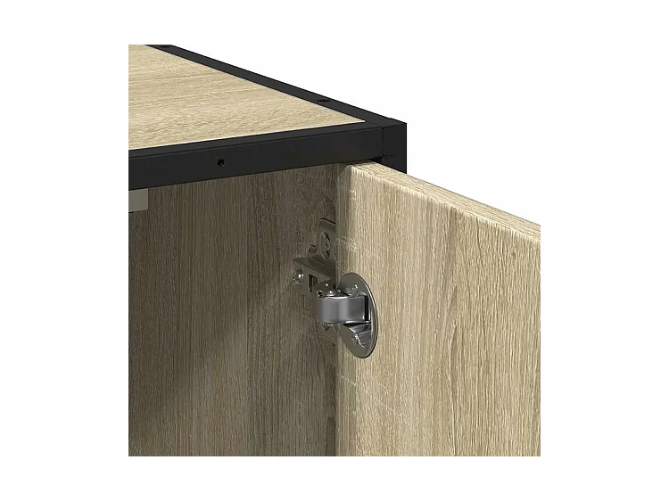 Armoire lavabo de salle de bain chêne sonoma bois d'ingénierie