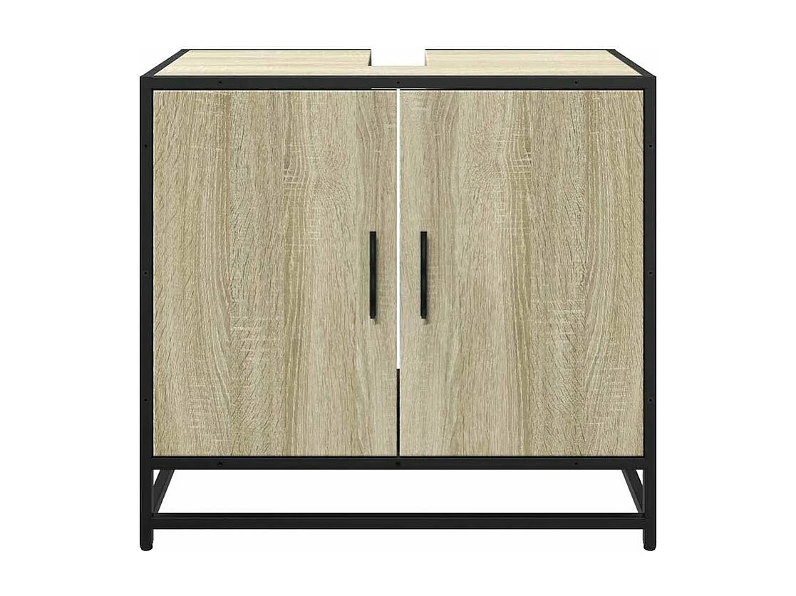 Armoire lavabo de salle de bain chêne sonoma bois d'ingénierie