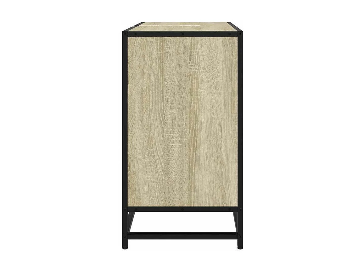 Armoire lavabo de salle de bain chêne sonoma bois d'ingénierie