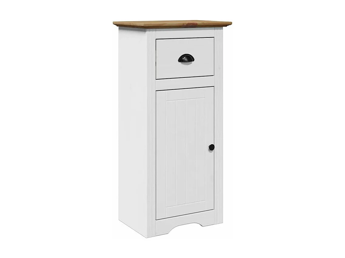 Armoire de salle de bain BODO blanc et marron 44x30x90