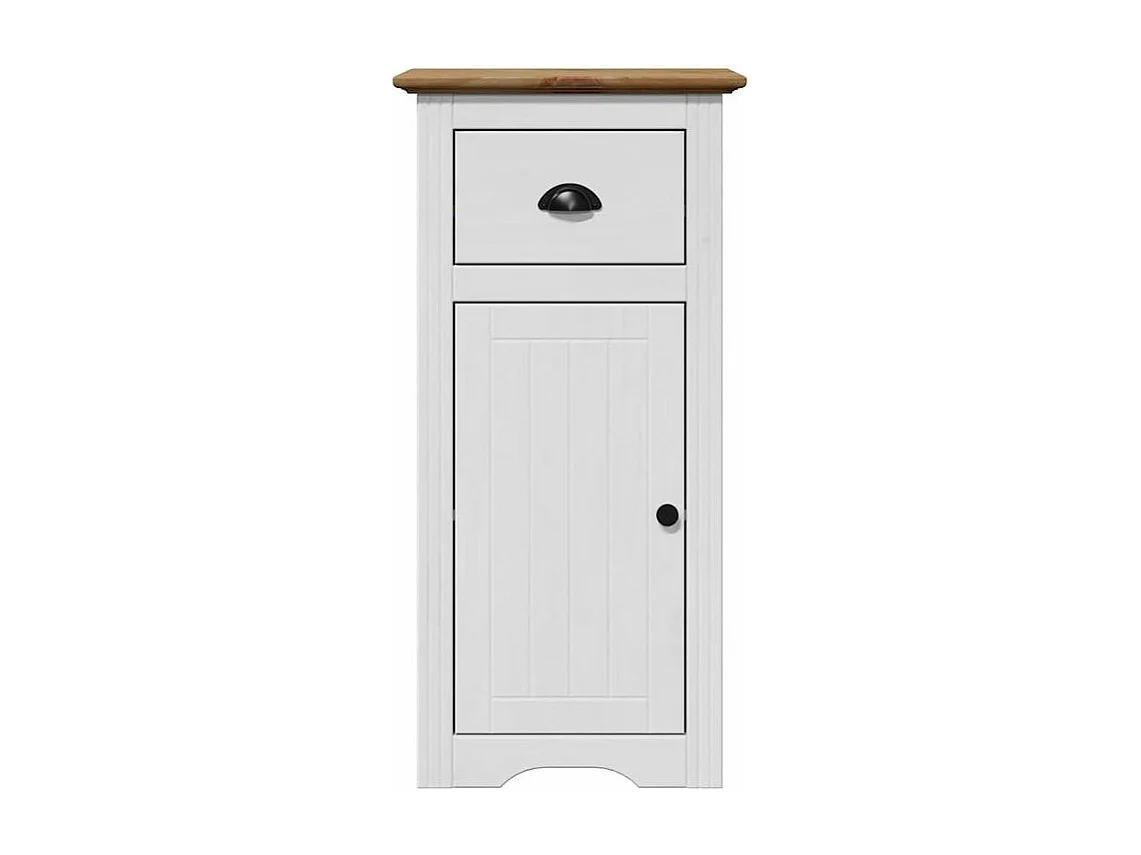 Armoire de salle de bain BODO blanc et marron 44x30x90