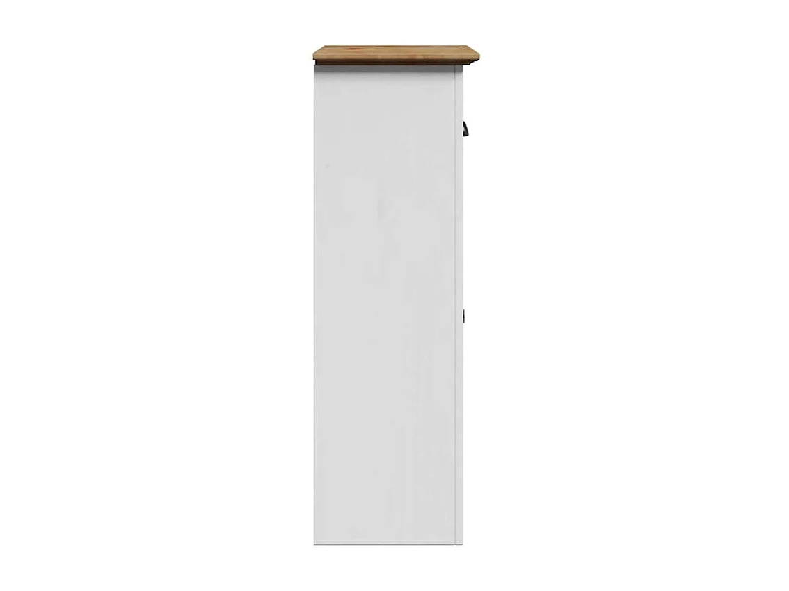 Armoire de salle de bain BODO blanc et marron 44x30x90