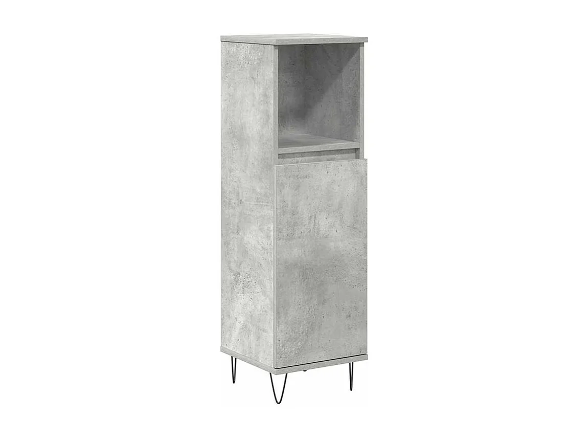Ensemble de meubles de salle de bain 3 pcs gris béton