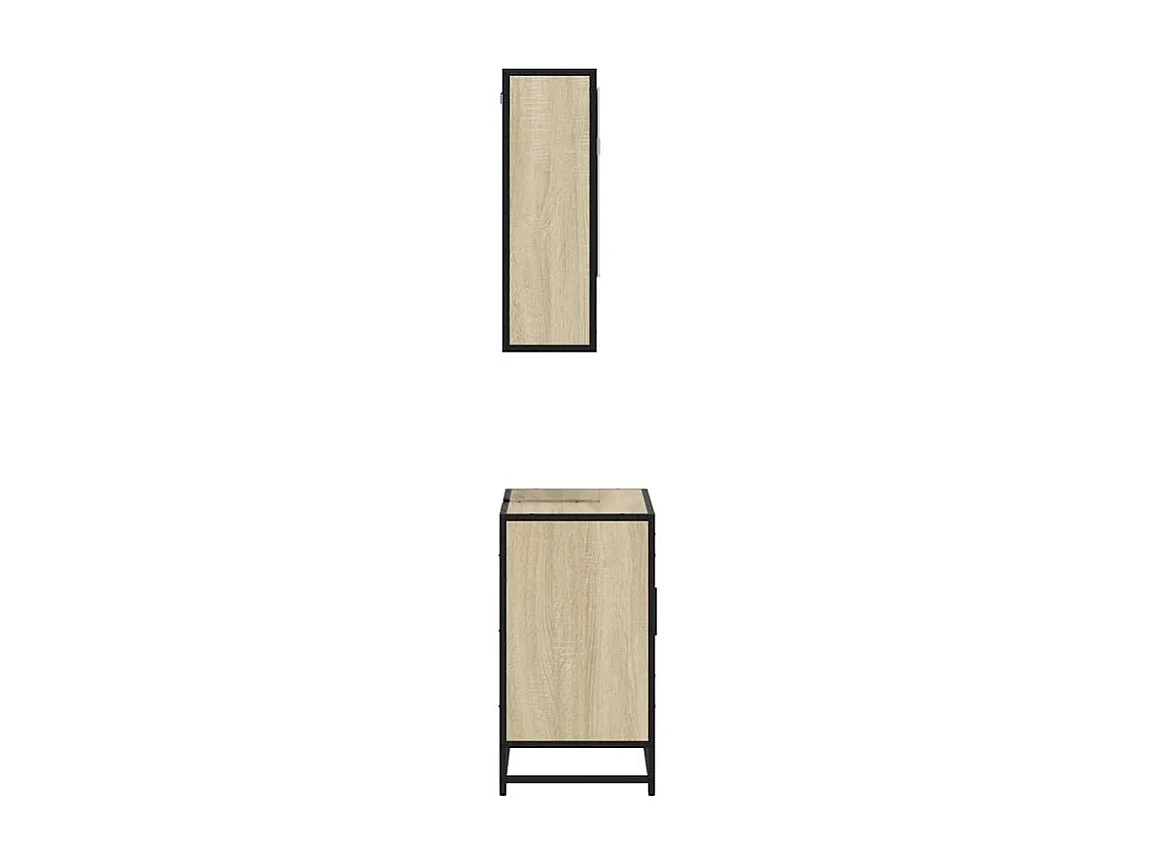 Ensemble de meubles de salle de bain 2 pcs chêne sonoma