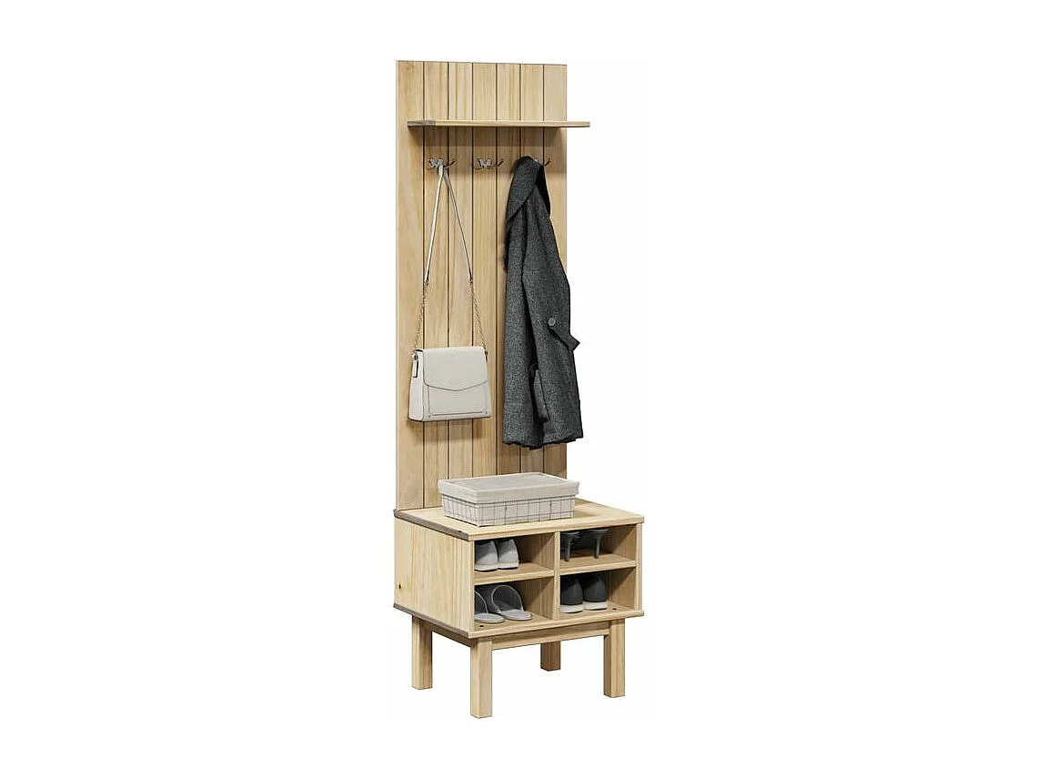 Meuble d'entrée OTTA 50x40x160 bois massif de pin