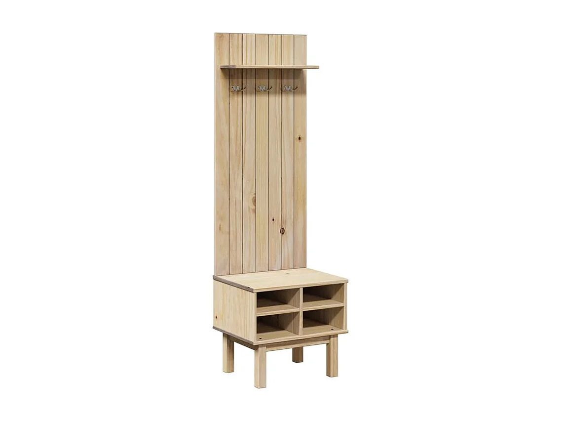 Meuble d'entrée OTTA 50x40x160 bois massif de pin