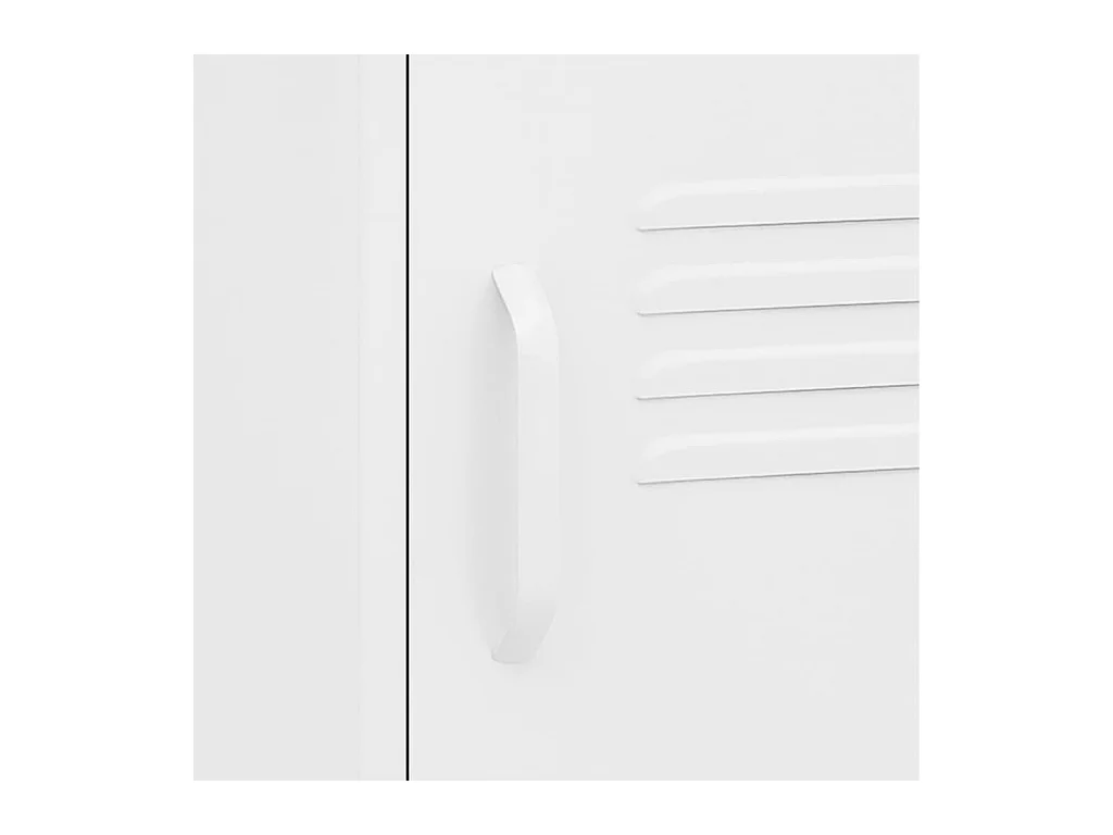 Tables de chevet 2 pcs Blanc 35x35x51 Acier