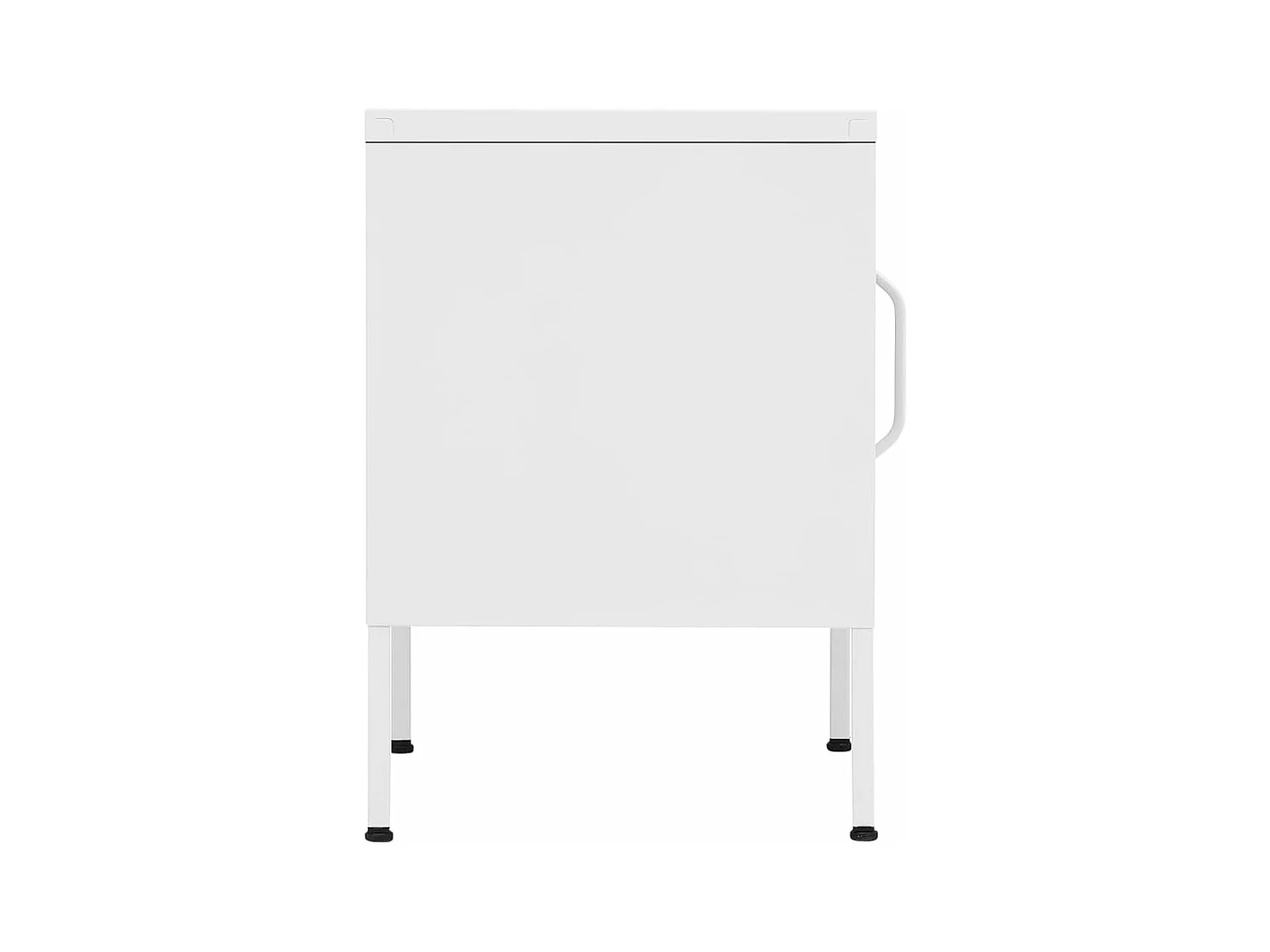 Tables de chevet 2 pcs Blanc 35x35x51 Acier