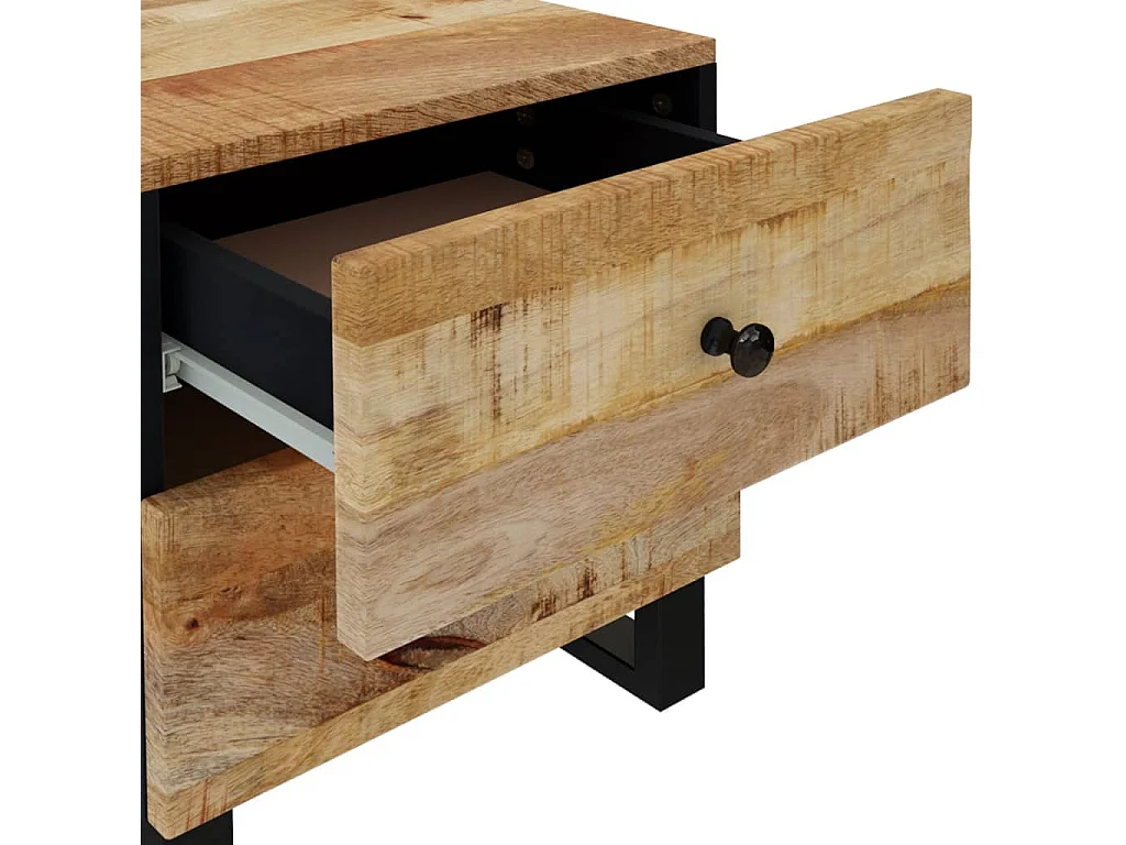 Tables de chevet 2 pcs 40x33x46 Bois de manguier solide