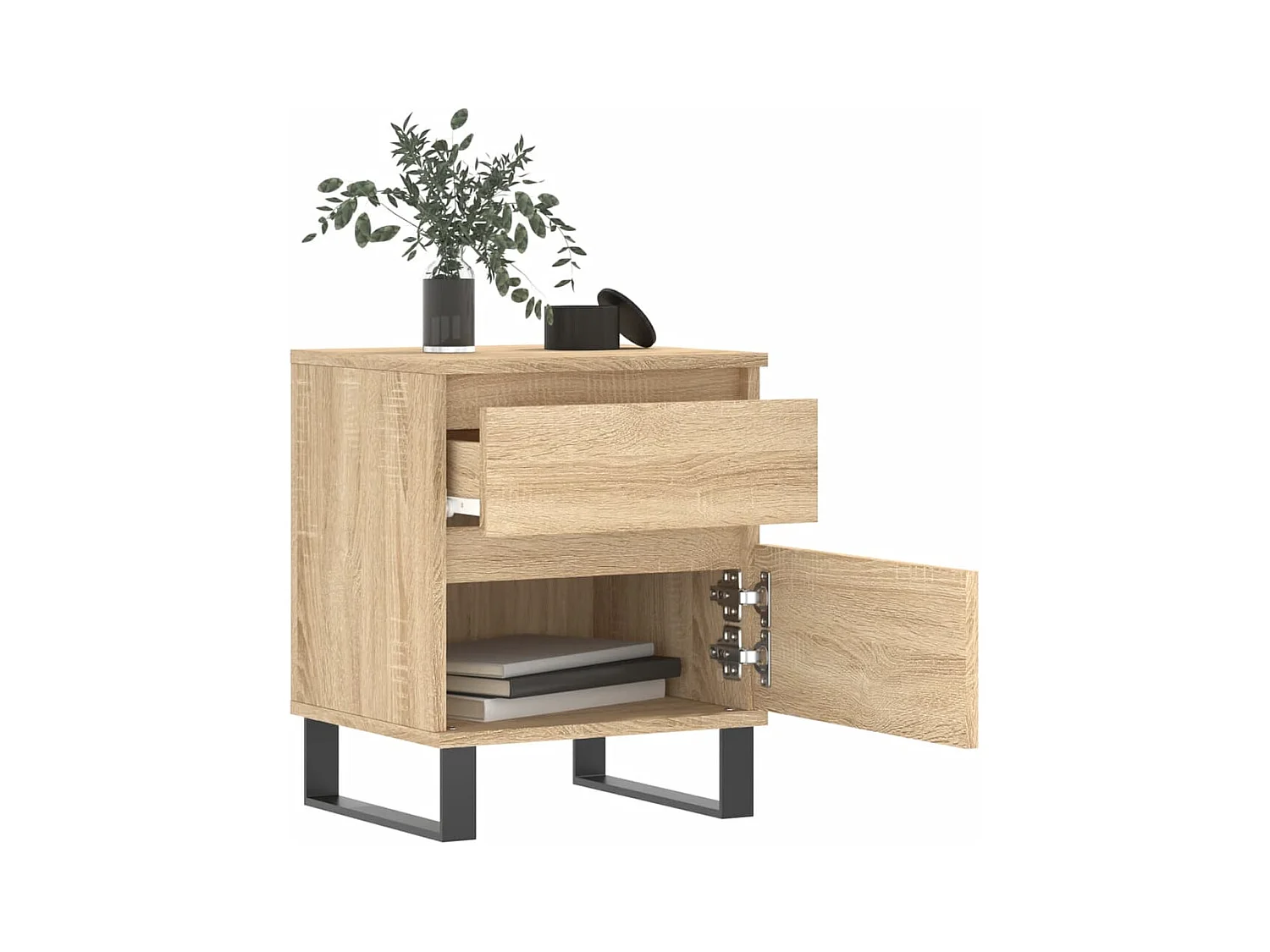 Table de chevet chêne sonoma 40x35x50 bois d’ingénierie