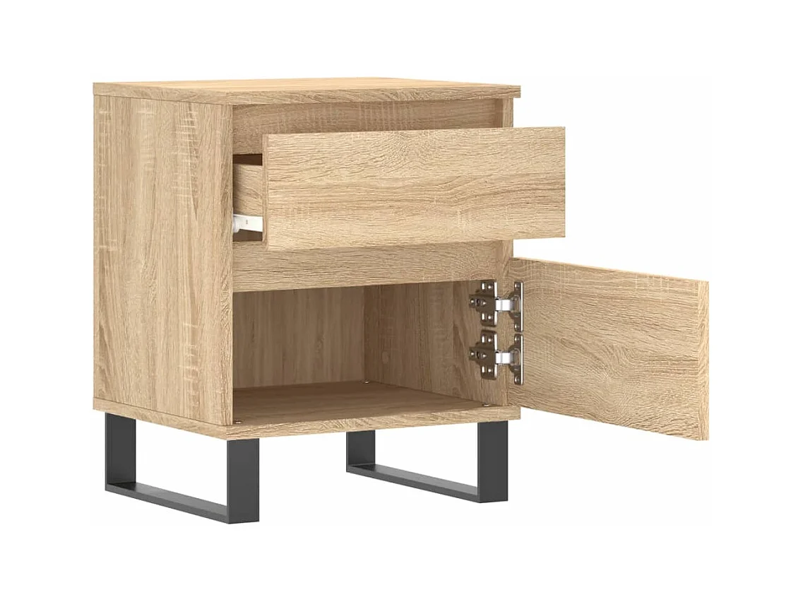 Table de chevet chêne sonoma 40x35x50 bois d’ingénierie