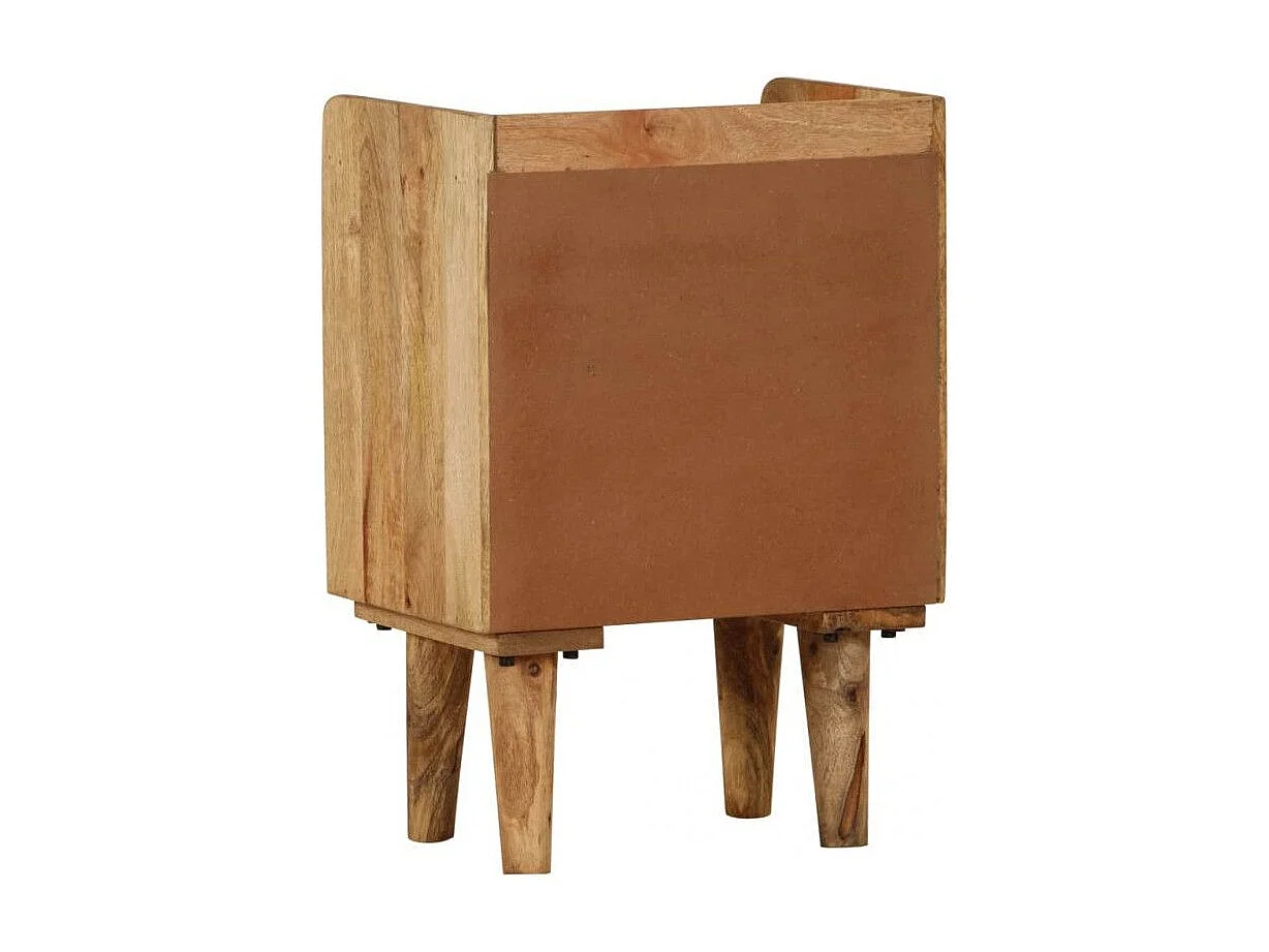 Table de chevet 3 tiroirs manguier massif clair Sopra