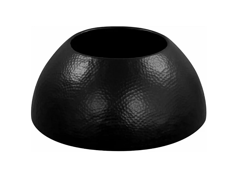 Table basse ronde métal martelé noir Sym