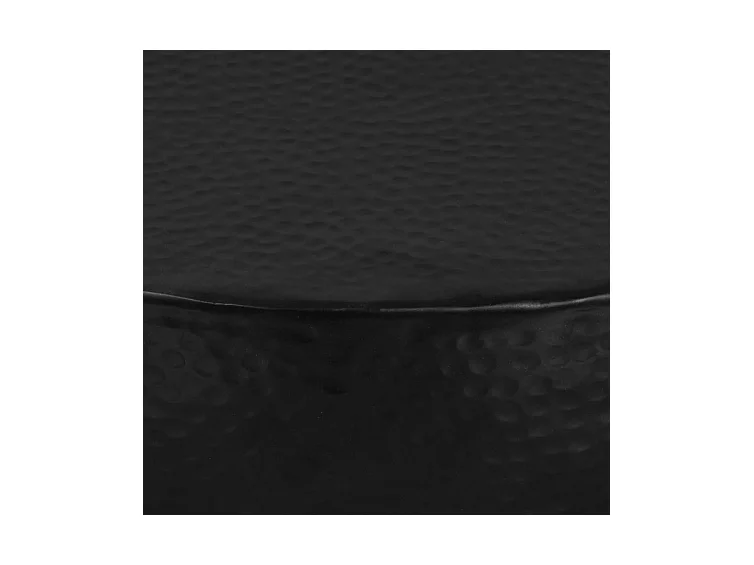 Table basse ronde métal martelé noir Sym