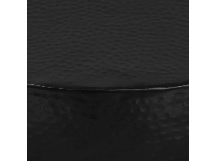 Table basse ronde métal martelé noir Sym