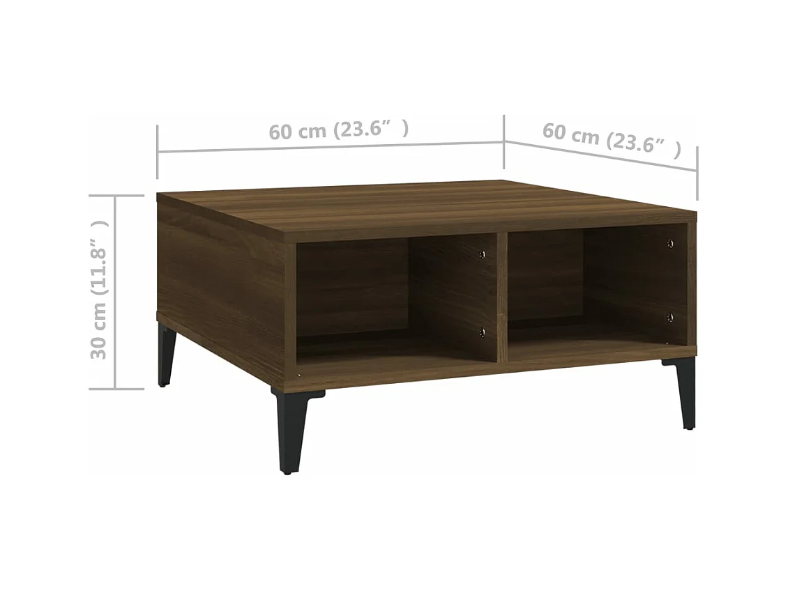 Table basse Chêne marron 60x60x30