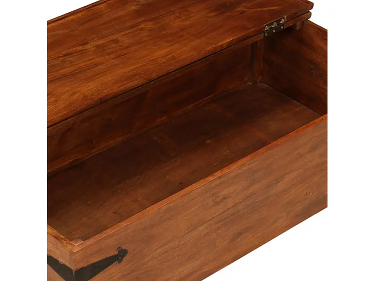 Table basse rectangulaire acacia massif foncé Guil 2