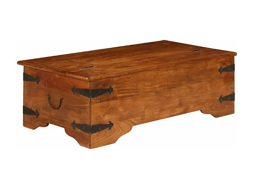 Table basse rectangulaire acacia massif foncé Guil 2