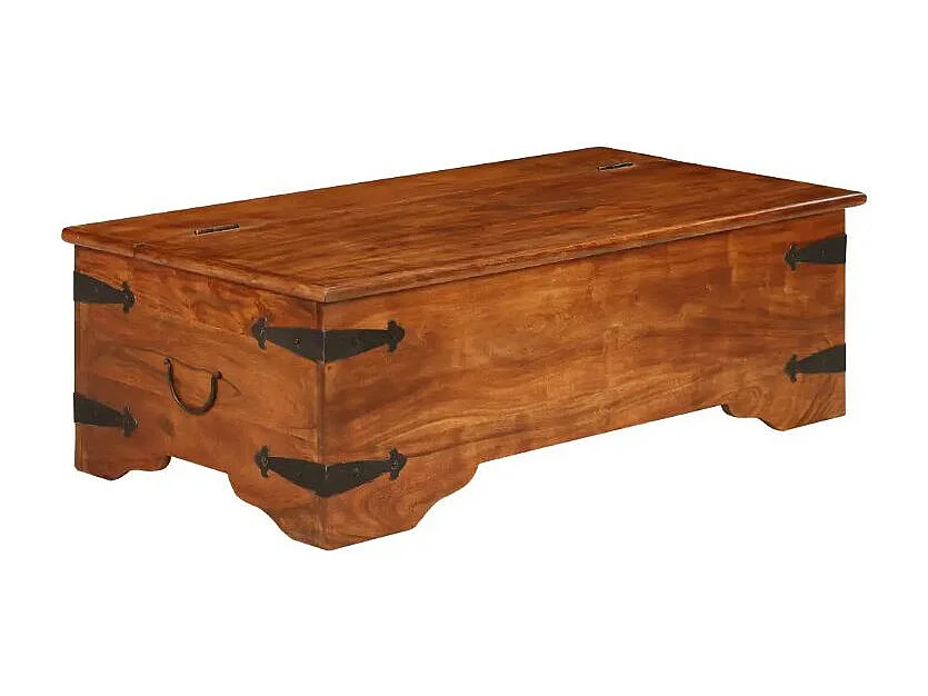 Table basse rectangulaire acacia massif foncé Guil 2