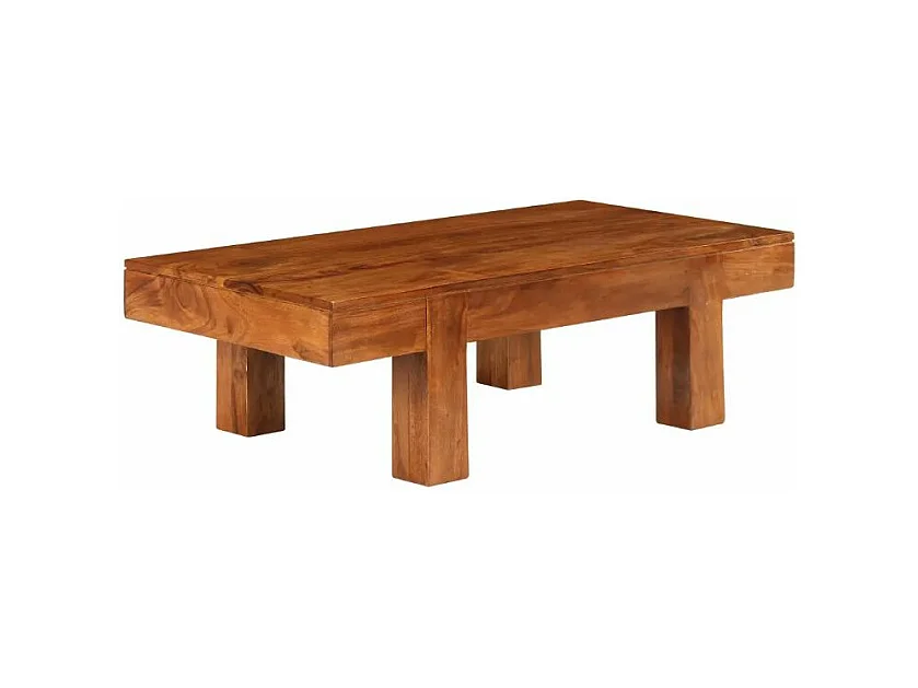 Table basse rectangulaire acacia massif foncé Guil