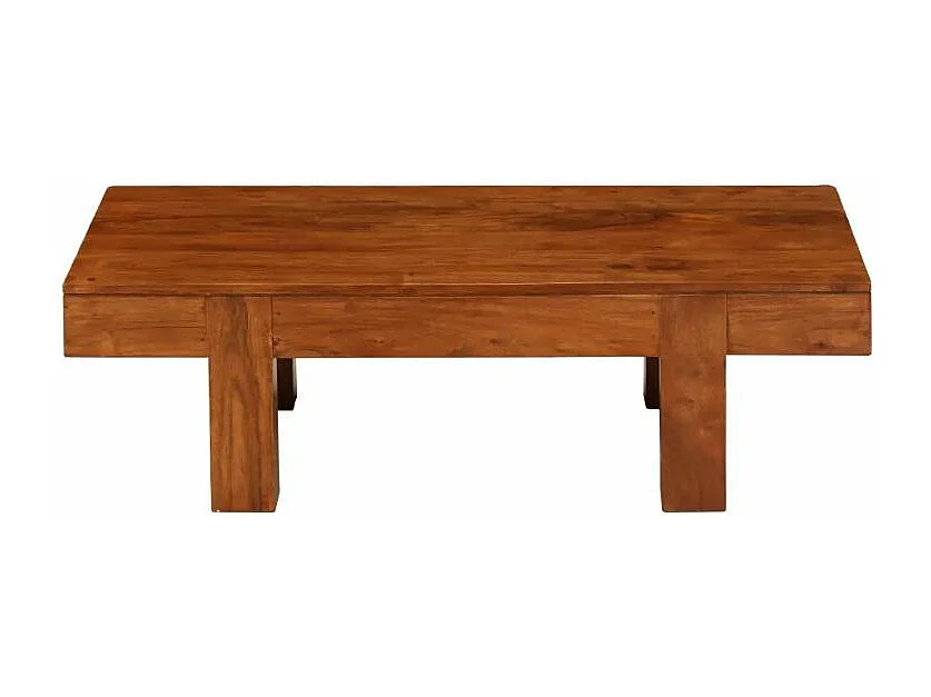 Table basse rectangulaire acacia massif foncé Guil