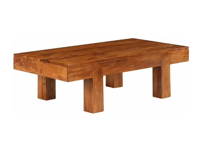 Table basse rectangulaire acacia massif foncé Guil