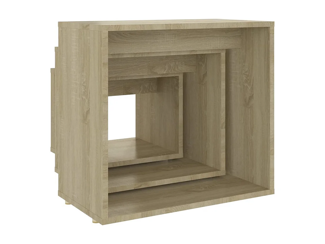 Tables gigognes 3 pcs Chêne sonoma 2